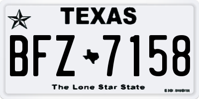 TX license plate BFZ7158