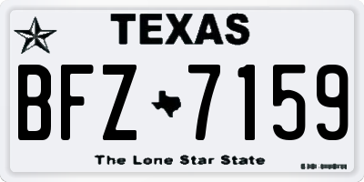 TX license plate BFZ7159
