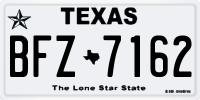 TX license plate BFZ7162