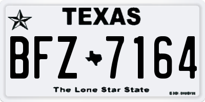 TX license plate BFZ7164