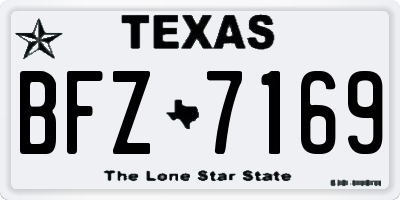 TX license plate BFZ7169
