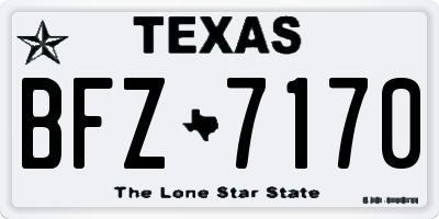 TX license plate BFZ7170