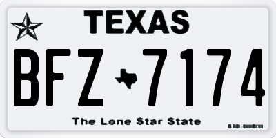 TX license plate BFZ7174