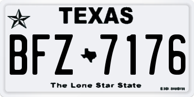 TX license plate BFZ7176