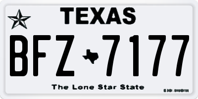 TX license plate BFZ7177
