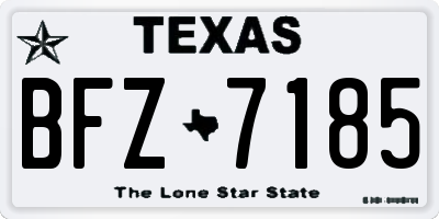 TX license plate BFZ7185