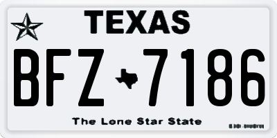 TX license plate BFZ7186