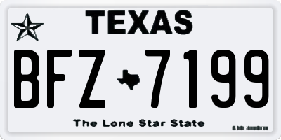 TX license plate BFZ7199