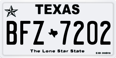 TX license plate BFZ7202