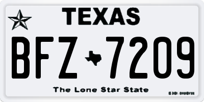 TX license plate BFZ7209