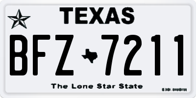 TX license plate BFZ7211