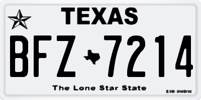 TX license plate BFZ7214