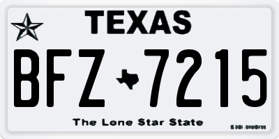 TX license plate BFZ7215