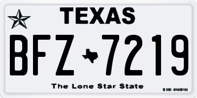 TX license plate BFZ7219