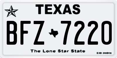 TX license plate BFZ7220