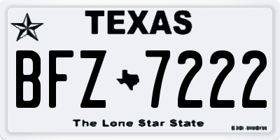TX license plate BFZ7222