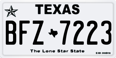 TX license plate BFZ7223