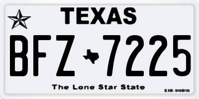 TX license plate BFZ7225
