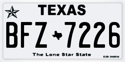 TX license plate BFZ7226