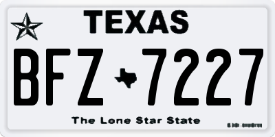 TX license plate BFZ7227