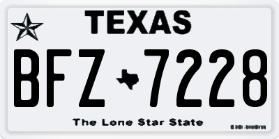 TX license plate BFZ7228