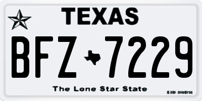 TX license plate BFZ7229