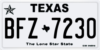 TX license plate BFZ7230