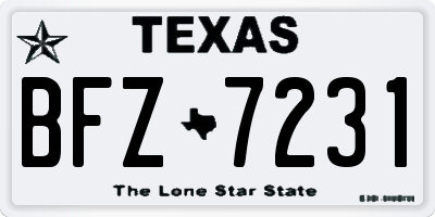 TX license plate BFZ7231