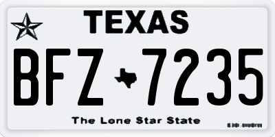 TX license plate BFZ7235