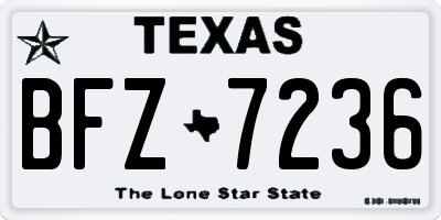 TX license plate BFZ7236