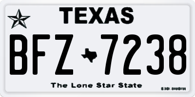 TX license plate BFZ7238