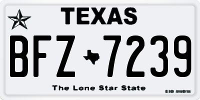 TX license plate BFZ7239