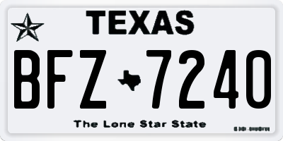 TX license plate BFZ7240