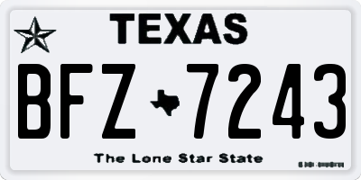 TX license plate BFZ7243