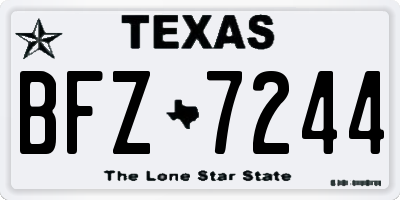 TX license plate BFZ7244