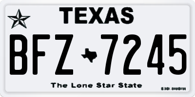 TX license plate BFZ7245