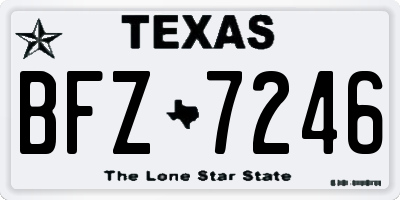 TX license plate BFZ7246