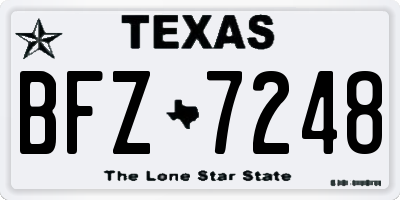 TX license plate BFZ7248