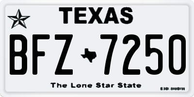 TX license plate BFZ7250