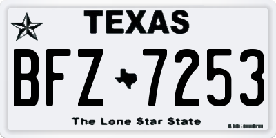 TX license plate BFZ7253