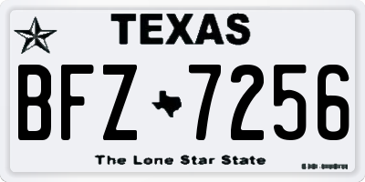 TX license plate BFZ7256