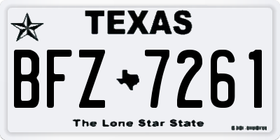 TX license plate BFZ7261