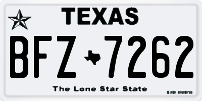 TX license plate BFZ7262