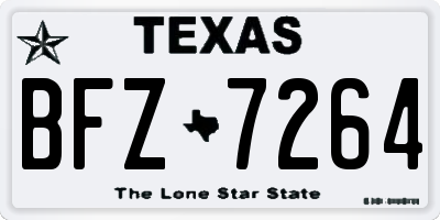 TX license plate BFZ7264