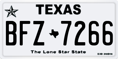 TX license plate BFZ7266