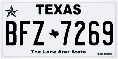 TX license plate BFZ7269