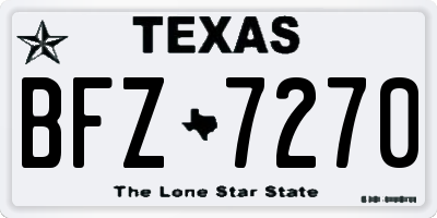 TX license plate BFZ7270