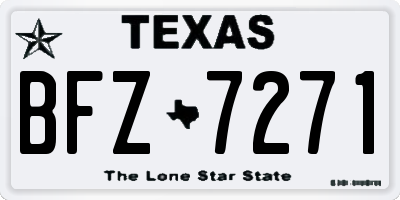 TX license plate BFZ7271