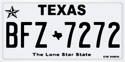TX license plate BFZ7272