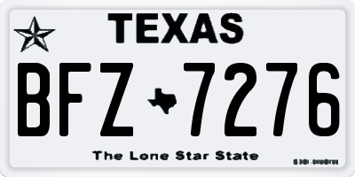 TX license plate BFZ7276